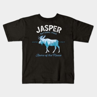 Jasper National Park Moose Vintage Look Kids T-Shirt